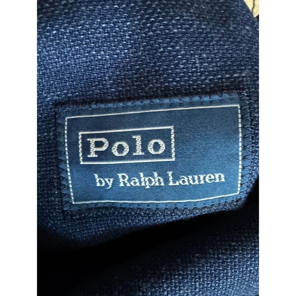 Polo Ralph Lauren Blazer Boys 14 Youth Blue Textured Button Sport Coat